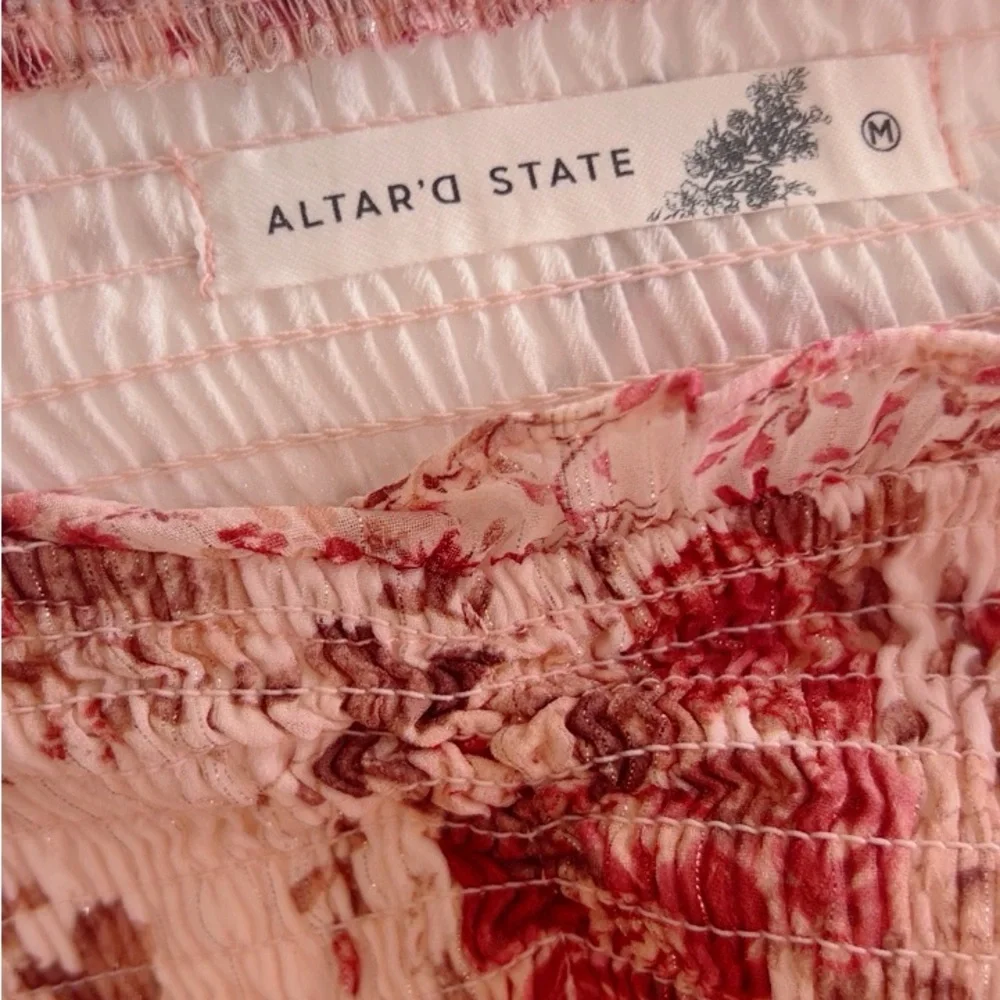 Altar'd State Blush Floral Tiered Dress - Picture 12 of 12